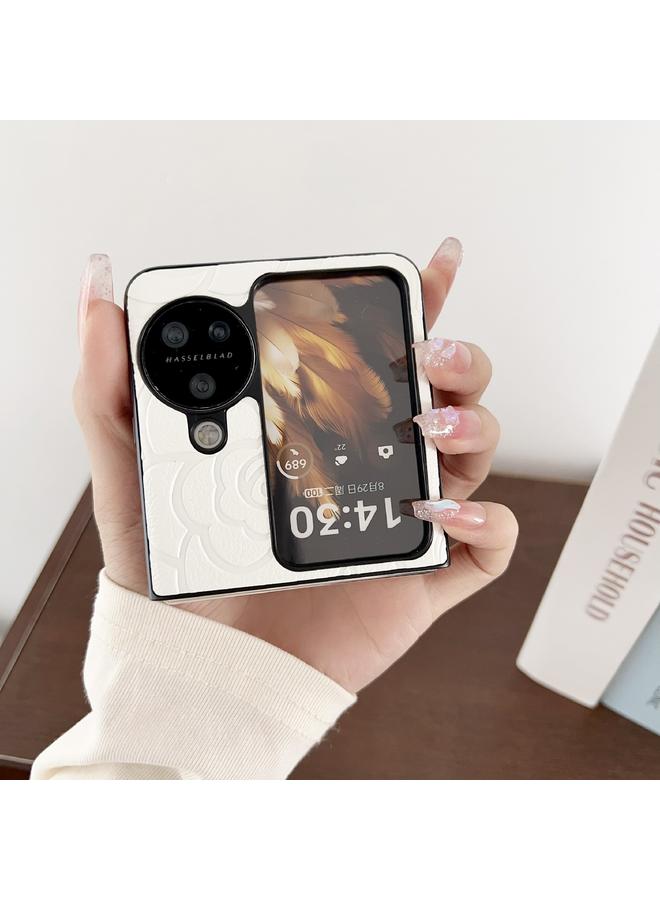 اس-توب جراب هاتف OPPO Find N2 Flip Impression Flower Pattern واقي - Image 3