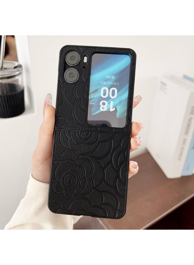 اس-توب جراب هاتف OPPO Find N2 Flip Impression Flower Pattern واقي - Image 2