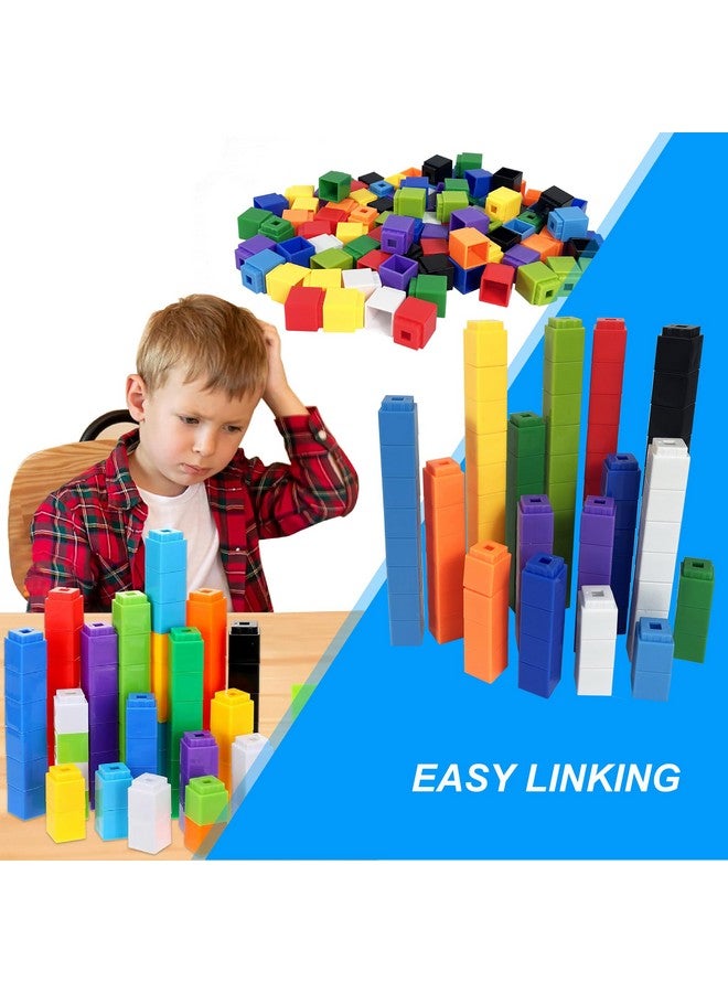 KUTOI Math Manipulatives Number Blocks Toys For Kids 300 Cubes, Educational Counting Toys Classroom Learning Supplies, Preschool Plastic Counting Blocks for Kindergarten Homeschool Learning, Kids Ages 3+ - Image 5