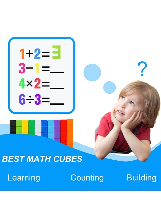 KUTOI Math Manipulatives Number Blocks Toys For Kids 300 Cubes, Educational Counting Toys Classroom Learning Supplies, Preschool Plastic Counting Blocks for Kindergarten Homeschool Learning, Kids Ages 3+ - Image 4