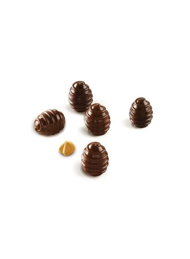 Silikomart سيليكو مارت 3D شوكولاتة حلزونية، 15 تجويف - Image 1