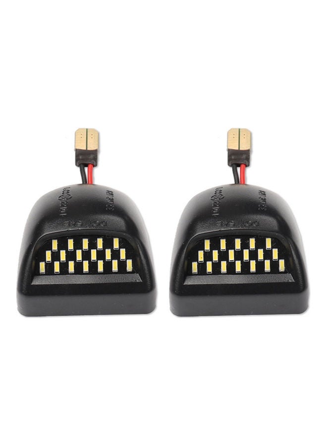 LESAUCE Full LED License Plate Light Tag Lamp Assembly Replacement for Chevy Silverado 1500 2500 3500 Suburban Tahoe GMC Sierra Yukon XL for Escalade, 6000K White, Pack of 2 - Image 1
