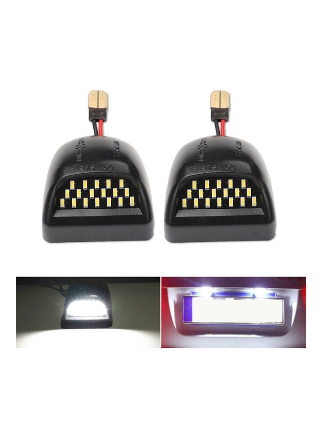 LESAUCE Full LED License Plate Light Tag Lamp Assembly Replacement for Chevy Silverado 1500 2500 3500 Suburban Tahoe GMC Sierra Yukon XL for Escalade, 6000K White, Pack of 2 - Image 2