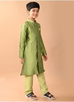 LILPICKS Embossed Kurta Pajama Set 