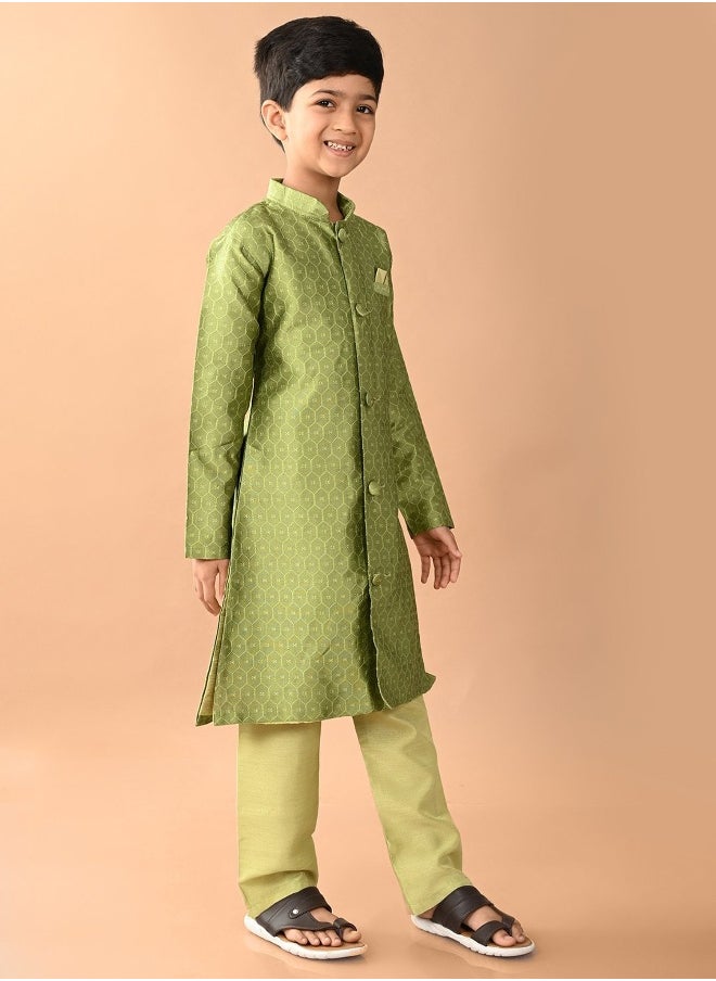 LILPICKS Embossed Kurta Pajama Set 