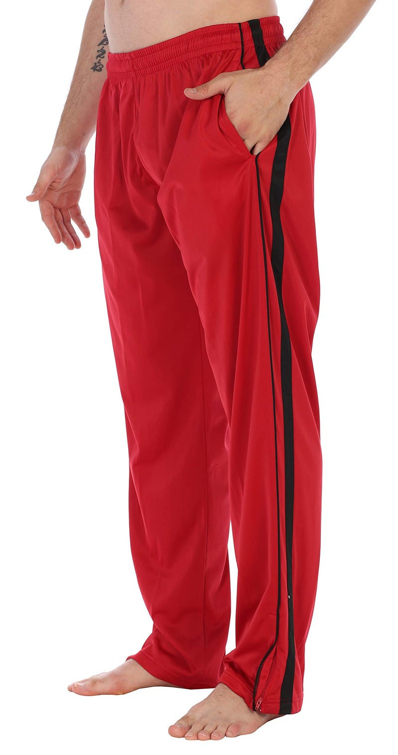 Gioberti Mens Athletic Track Pants, Red, Small - Image 1