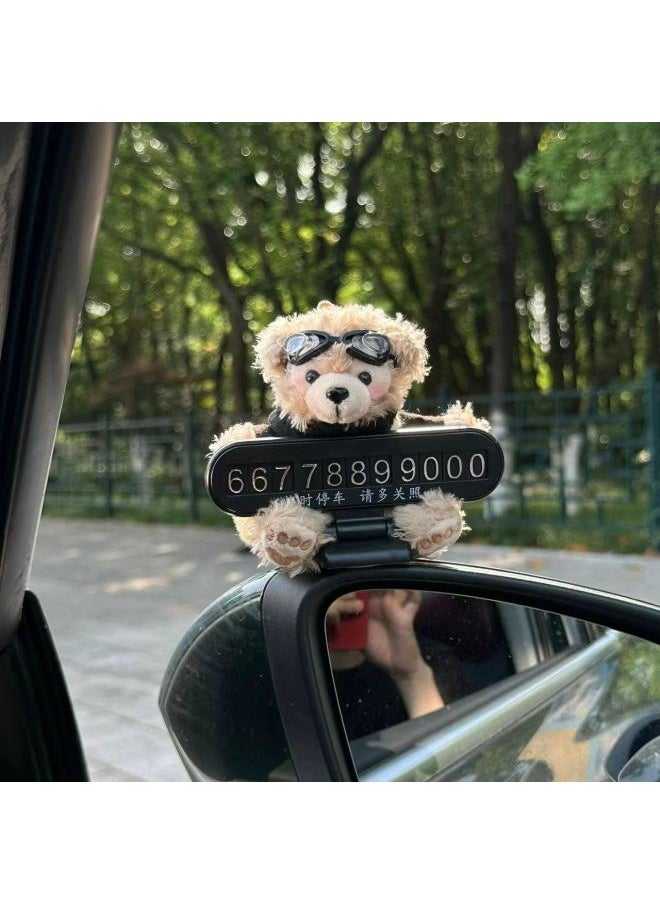 Generic Keychain Pendant Bear Gift Mei Mei Bag Duffy Car Pendant Car Key Bag-Specifications:Y189 With Number Plate High-definition Version  - Image 1