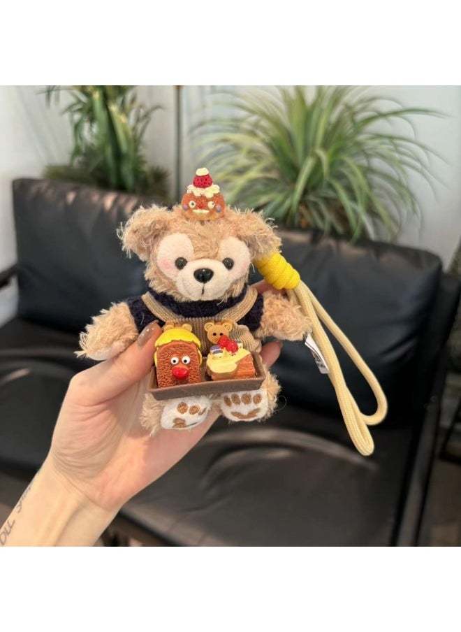 Generic Keychain Pendant Bear Gift Mei Mei Bag Duffy Car Pendant Car Key Bag-Specifications:Y189 With Number Plate High-definition Version  - Image 2