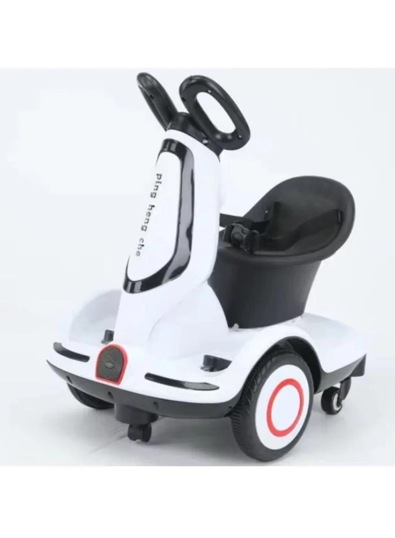 لعبة مرح  سيارة أطفال كهربائية حديثة ومتطورة بتصميم مبتكر مع ريموت كنترول للأهل وحزام أمان لحماية الصغار، مزودة بإضاءات تفاعلية ملونة وأصوات موسيقية شيقة لتجربة قيادة ممتعة وآمنة تساعد على تنمية مهارات الطفل الحركية وتعزز شعوره بالمرح والاستقلالية داخل المنزل وخارجه - Image 2