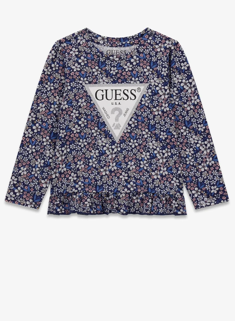 GUESS Kids Slogan Crew neck T-Shirt