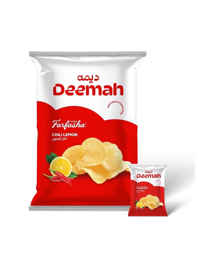 Deemah Farfasha Potato Chips Chilli and Lemon 12 x 21g