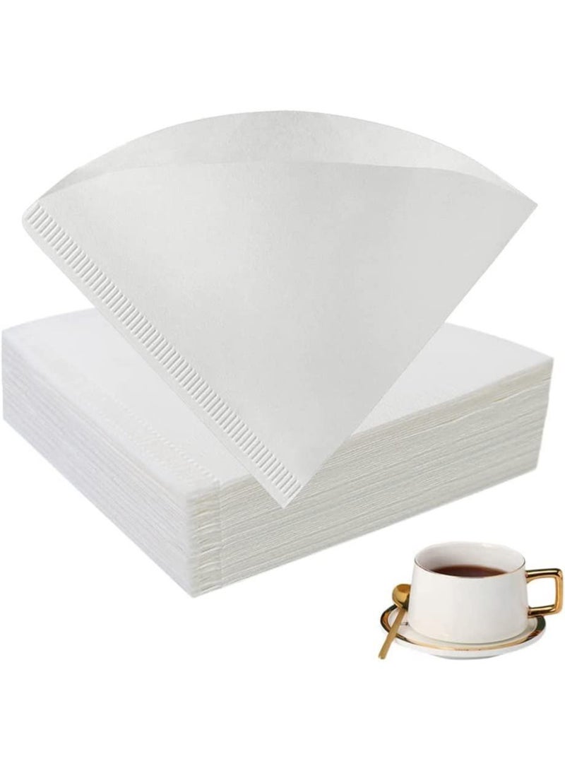 Arabest Conical Coffee Filters, 100pcs 2-4 Cups Conical Natural Paper Coffee Filters, V60 Filter 02 For Pour Over Coffee Drippers & Coffee Makers (White)  - Image 1