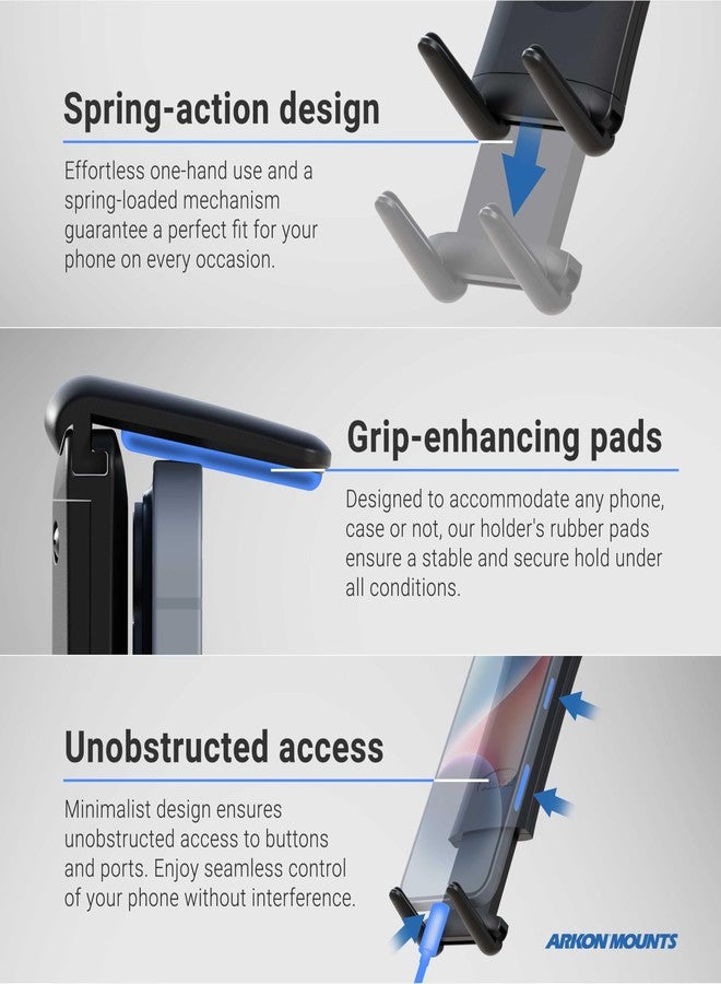 ARKON Mounts Slim-Grip Ultra Car Cup Phone Holder, Adjustable Mount Shaft, Expandable Cup Holder, Compatible with iPhone, Galaxy, Pixel and More - Image 4