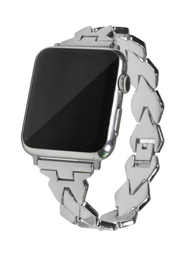 Loquat Replacement Band For Apple Watch 42 mm Silver - Image 3
