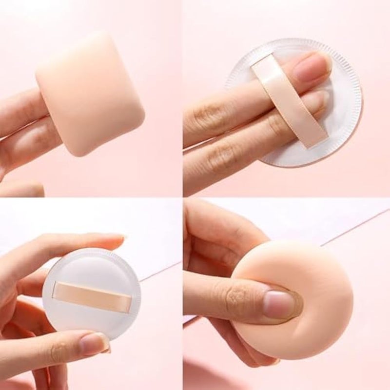 2PCS Makeup Sponge Powder Puff Powder Puff Foundation Blending Beauty Sponge for Liquid,Cream,Powder, Dry & Wet Use Air Cushion Puff - Cosmetic Foundation Sponge Makeup Tool-ROUND AND SQUARE SAPE - Image 4