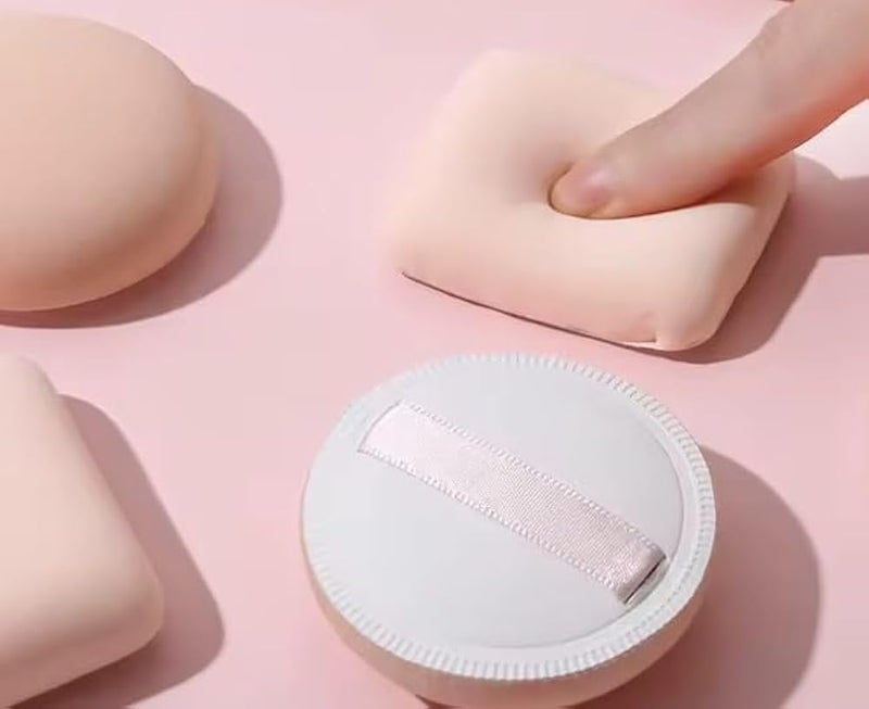 2PCS Makeup Sponge Powder Puff Powder Puff Foundation Blending Beauty Sponge for Liquid,Cream,Powder, Dry & Wet Use Air Cushion Puff - Cosmetic Foundation Sponge Makeup Tool-ROUND AND SQUARE SAPE - Image 1