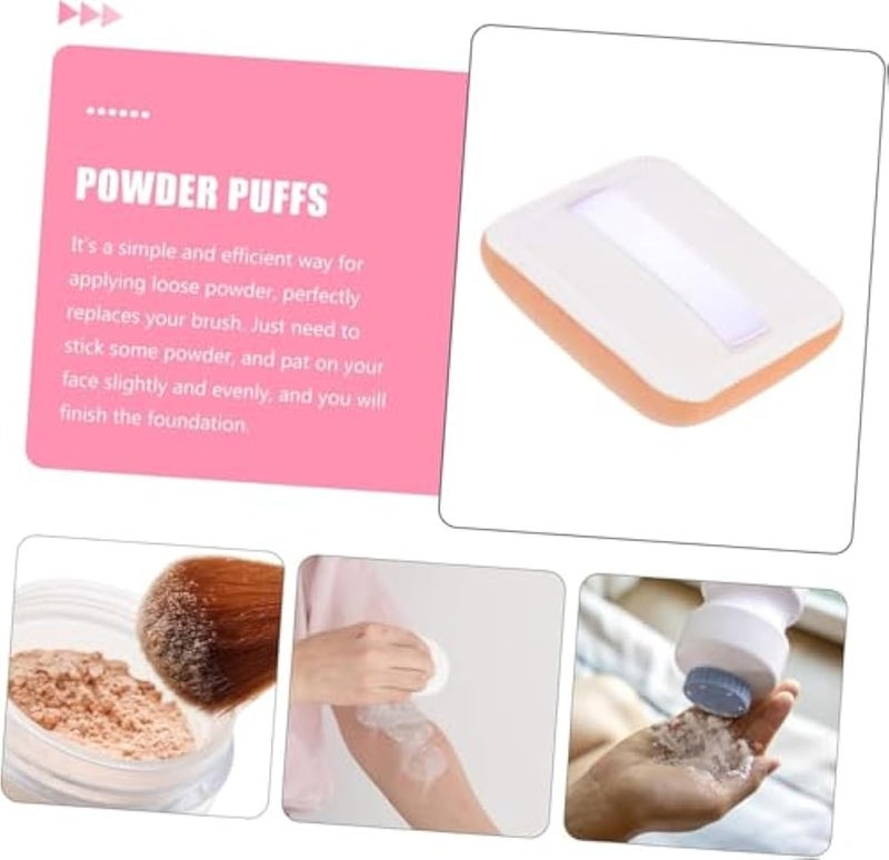 2PCS Makeup Sponge Powder Puff Powder Puff Foundation Blending Beauty Sponge for Liquid,Cream,Powder, Dry & Wet Use Air Cushion Puff - Cosmetic Foundation Sponge Makeup Tool-ROUND AND SQUARE SAPE - Image 3