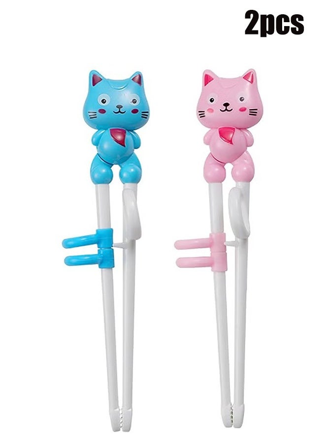 YJ 2 Pairs Training Chopsticks Toddler Chopsticks Animal Shape Easy to Use Learning Reusable Chopsticks Helper With attachable Trainer for Kids Child Baby Adults Beginners - Image 1