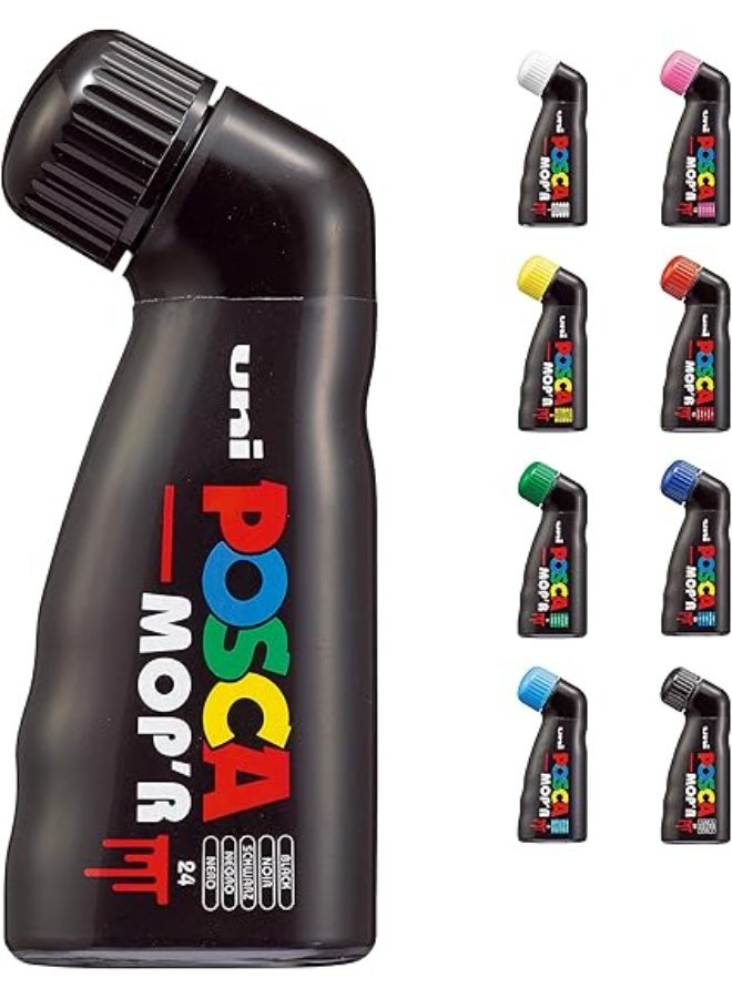 POSCA Uni Mitsubishi Pencil - MOP'R Marker - Round Tip XXL 3-19 mm - Ergonomic Shape, Semi-Rigid Body - Water-Based Paint Marker - All Holder - Black - Image 1