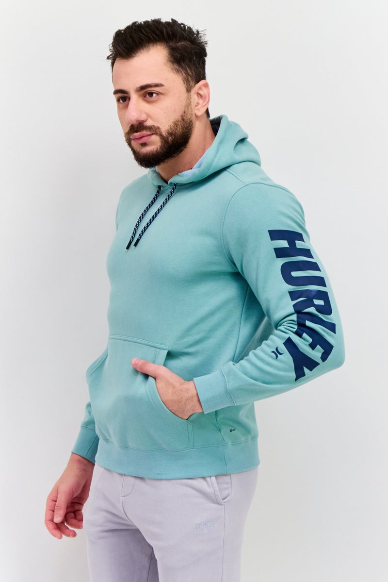 Hurley Men Sportswear Fit Long Sleeves Outdoors Hoodie, Light Green - Image 2