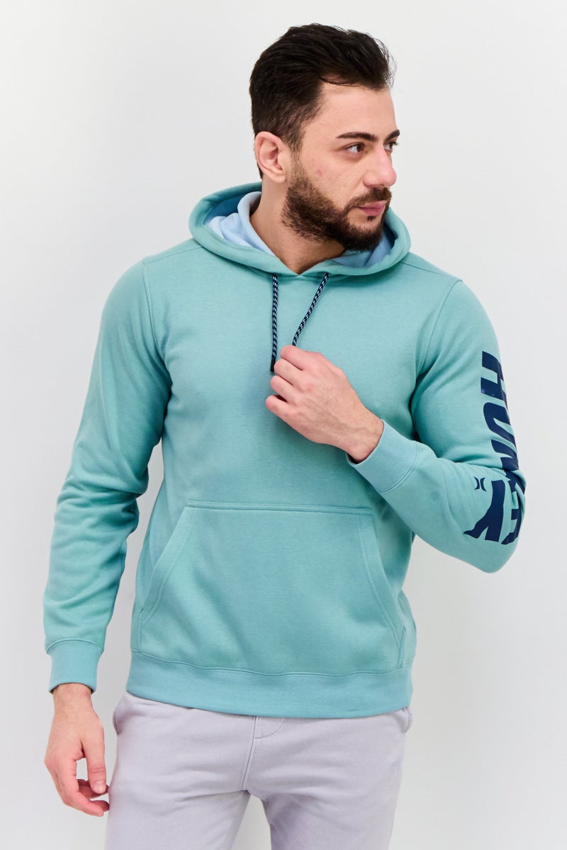 Hurley Men Sportswear Fit Long Sleeves Outdoors Hoodie, Light Green - Image 1