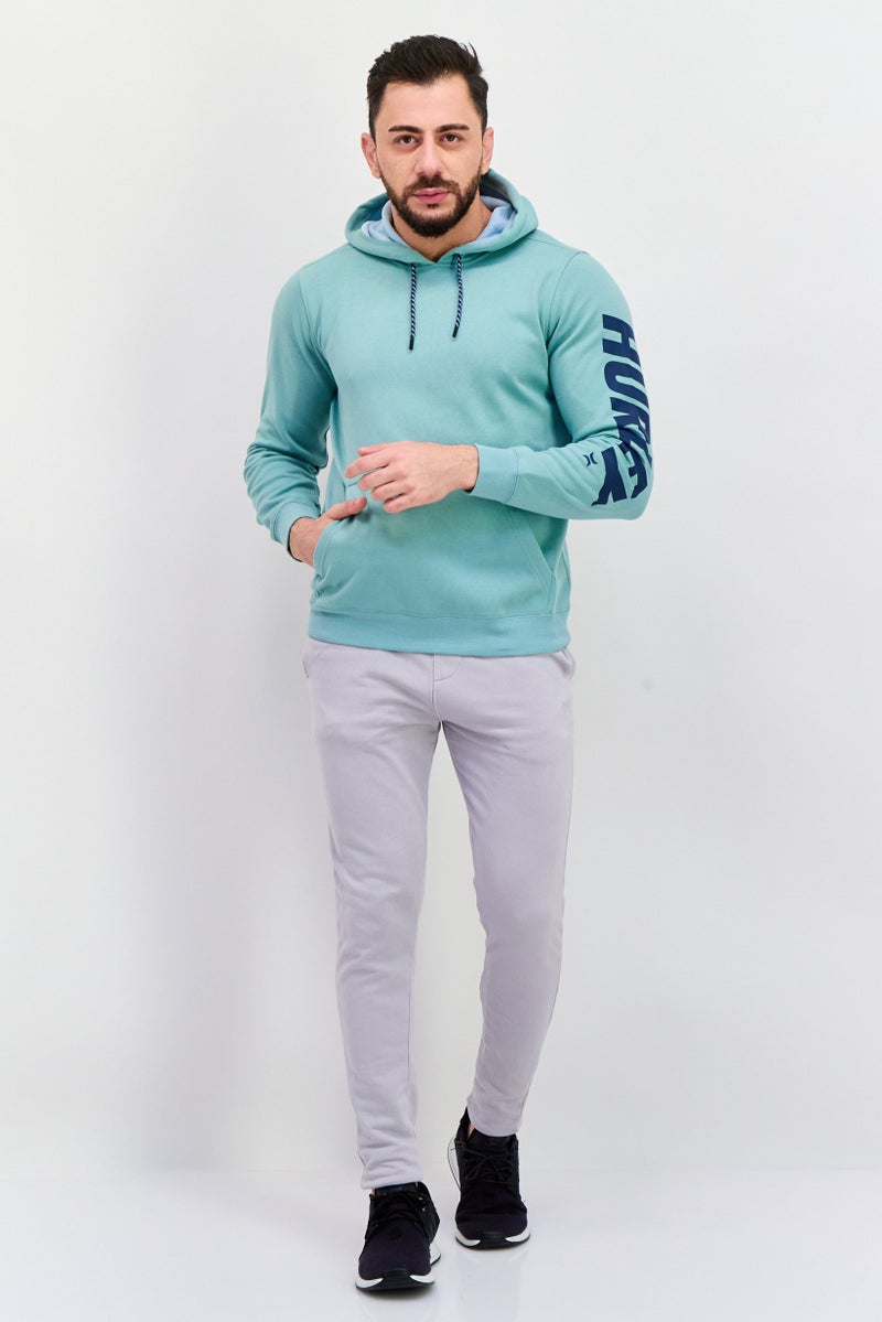 Hurley Men Sportswear Fit Long Sleeves Outdoors Hoodie, Light Green - Image 4