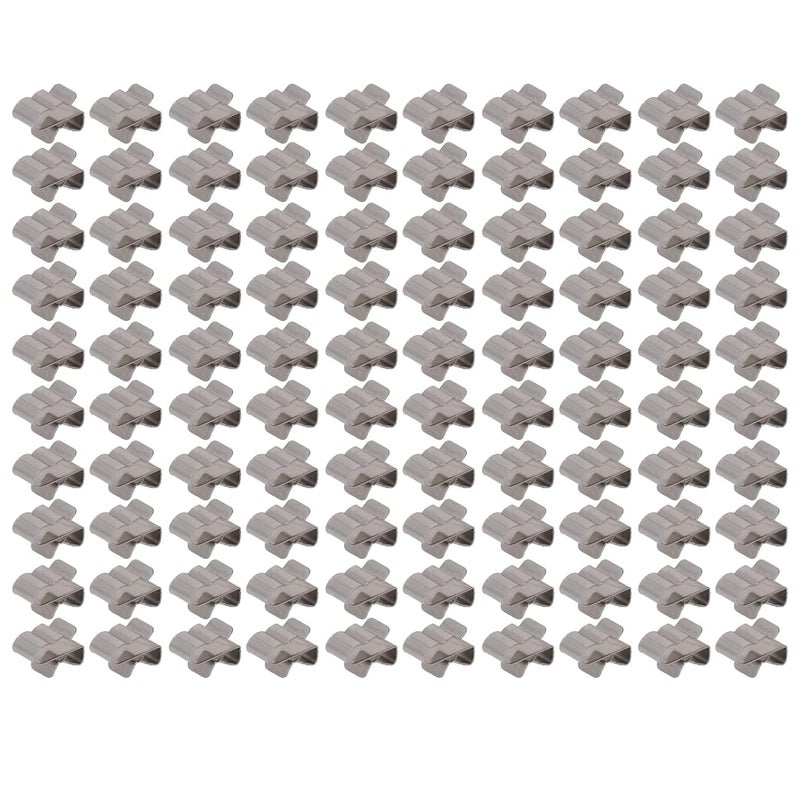 100Pcs Photovoltaic Cable Clip Stainless Steel Wire Clamp Cord Fixing Holder Set Kit for Solar Panel PV - Image 1