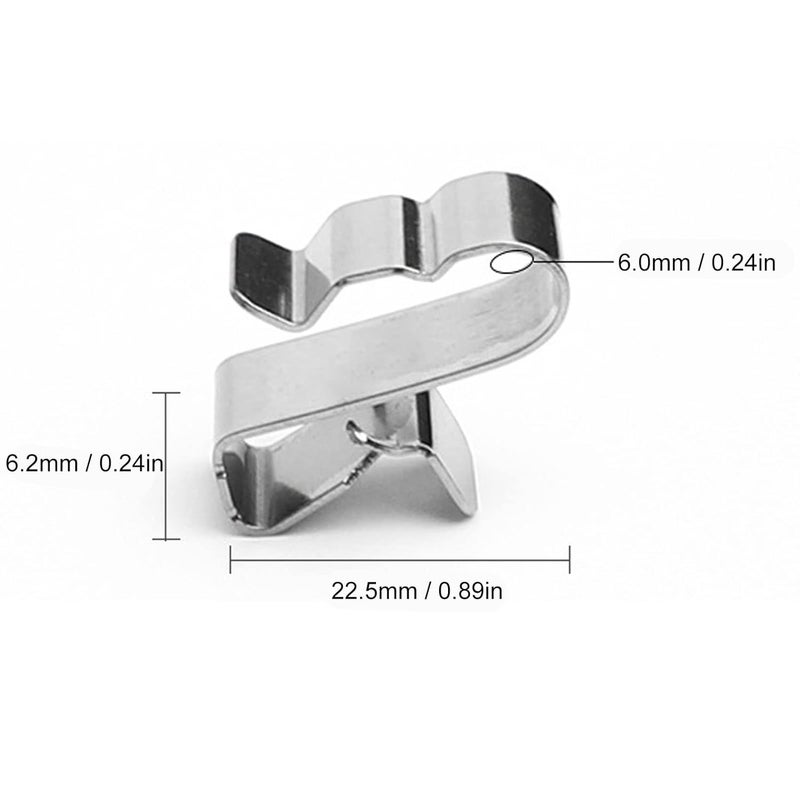 100Pcs Photovoltaic Cable Clip Stainless Steel Wire Clamp Cord Fixing Holder Set Kit for Solar Panel PV - Image 2