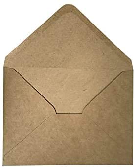 Accuprints Brown Envelopes Pack of 25 (5 x 7) inches | Unique design Texture Hand made Brown envelopes for wedding/party/office use/gift | Complimentary silver stickers - Image 2