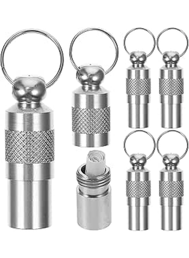 6pcs Silver Metal Anti Lost Dog Cat ID Tags With Address Pendant Pet Safety - Image 1