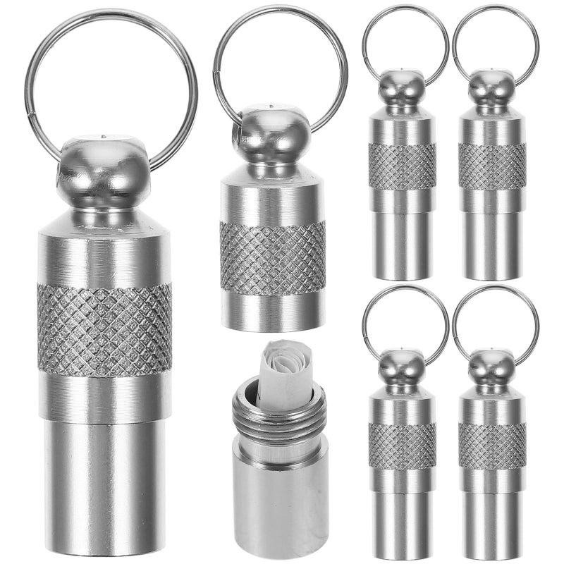 6pcs Silver Metal Anti Lost Dog Cat ID Tags With Address Pendant Pet Safety - Image 2