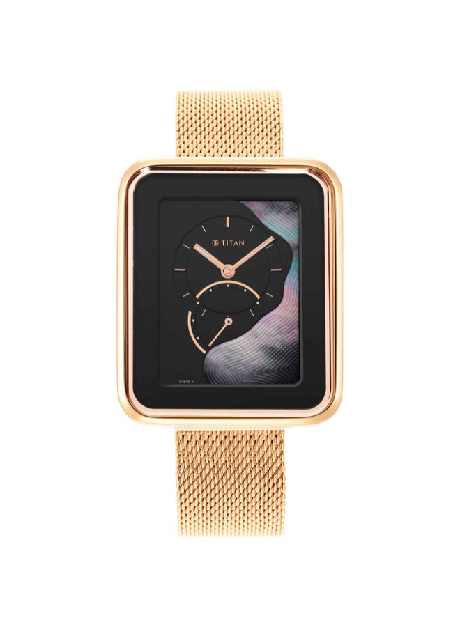 تيتان ساعة يد نسائية مستطيلة من الستانلس ستيل - Image 1