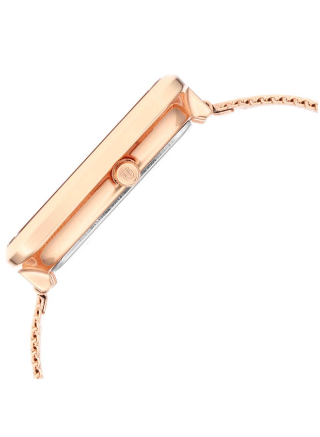 تيتان ساعة يد نسائية مستطيلة من الستانلس ستيل - Image 3