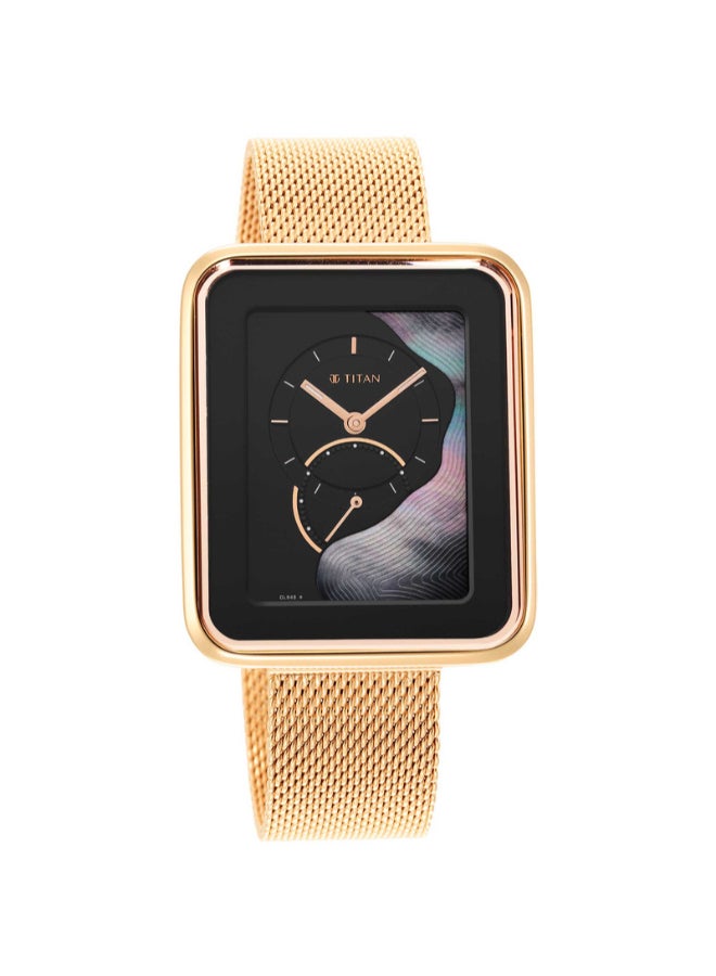 تيتان ساعة يد نسائية مستطيلة من الستانلس ستيل - Image 2
