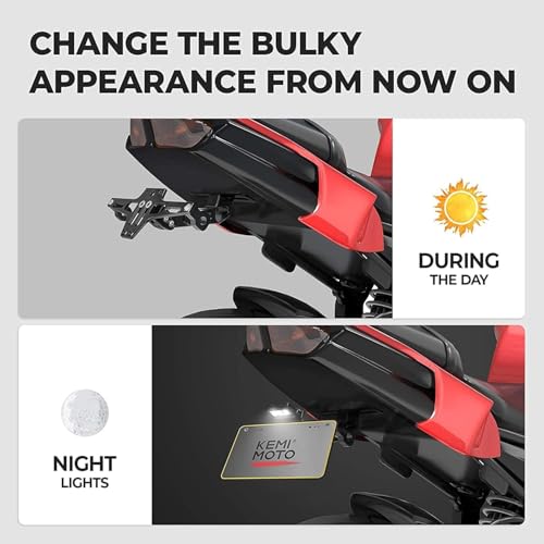 MIKANIX Universal Adjustable Foldable Tail Tidy | Bike Number Plate Holder for All Bikes - Image 2
