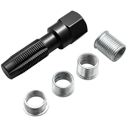 ZKTOOL 14mm Cylinder Head Rethreaded Kit, Spark Plug Thread Repair Kit,14mm Reamer Cylinder Thread Repair Tool,Spark Plug Rethreader Kit,4 Thread Insert. M14 x 1.25 - Image 1