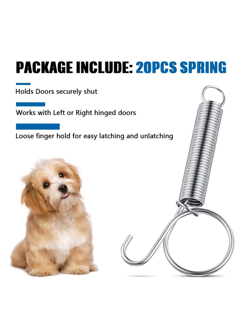 SYOSI 20 Pieces Spring Cage Latch Door Spring For Hamster Cages Hook Metal Finger Pet Wire Cage For Fixing Birds Bunny Rodents Guinea Hamster Parrot Dog Door - Image 4