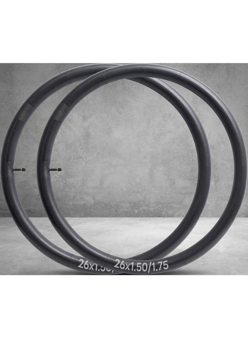 طقم أنابيب داخلية للدراجات مقاس 29 بوصة (قطعتان) | مقاس 29 × 1.75 / 1.95 / 2.125 مع صمام "شرادر" (Schrader) بطول 32 مم | أنابيب داخلية بديلة متينة للدراجات - لون أسود - Image 4