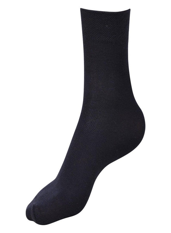 Dollar Unisex Full-Length Cotton Spandex School Socks for Boys & Girls | Free Size Lightweight Uniform Socks | (Pack of 3) - Black | - Image 2