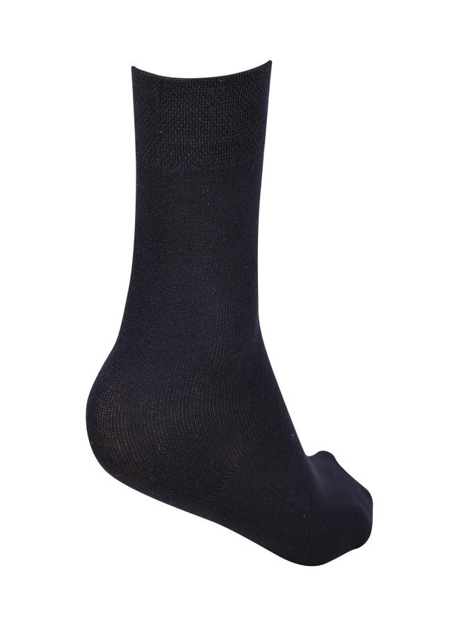 Dollar Unisex Full-Length Cotton Spandex School Socks for Boys & Girls | Free Size Lightweight Uniform Socks | (Pack of 3) - Black | - Image 4