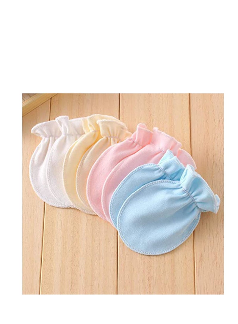 SYOSI Baby Glove Anti-grasping Gloves Newborn Protection Face Cotton Anti Scratching Gloves Pleated Style Stretchy Soft and Fashionable Baby Boys Girls 0-6 Months - Image 3