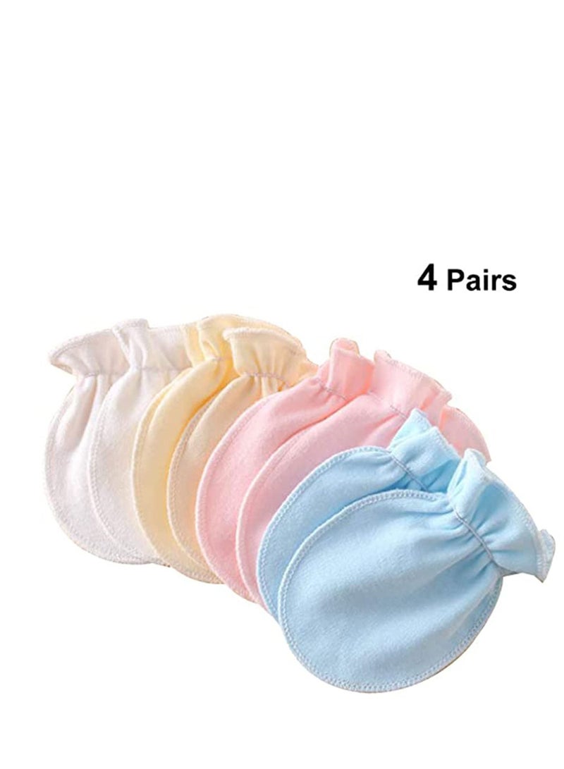 SYOSI Baby Glove Anti-grasping Gloves Newborn Protection Face Cotton Anti Scratching Gloves Pleated Style Stretchy Soft and Fashionable Baby Boys Girls 0-6 Months - Image 4