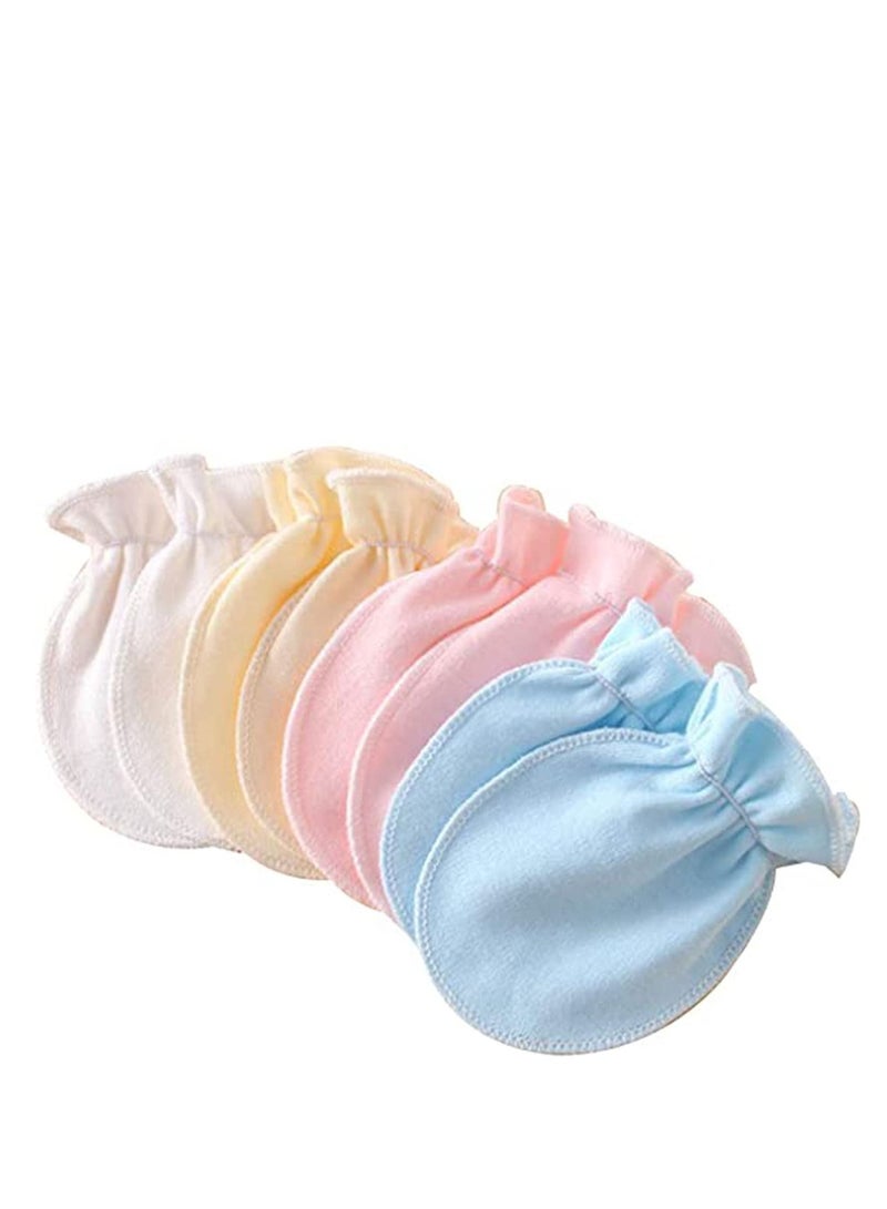SYOSI Baby Glove Anti-grasping Gloves Newborn Protection Face Cotton Anti Scratching Gloves Pleated Style Stretchy Soft and Fashionable Baby Boys Girls 0-6 Months - Image 2