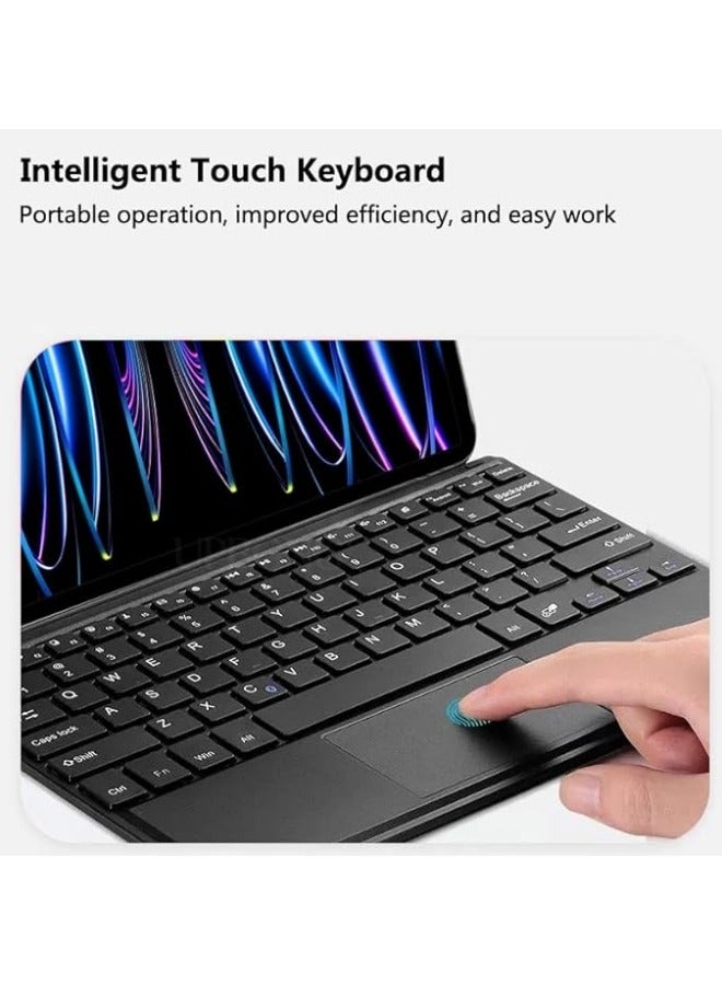 غطاء لوحة المفاتيح العربية والإنجليزية متوافق مع Lenovo Tab P12 / Xiaoxin Pad Pro 12.7 بوصة لعام 2023 (TB-370FU / TB-371FC). حافظة جلدية للوحة اللوحية مع لوحة مفاتيح بلوتوث قابلة للفصل - Image 3