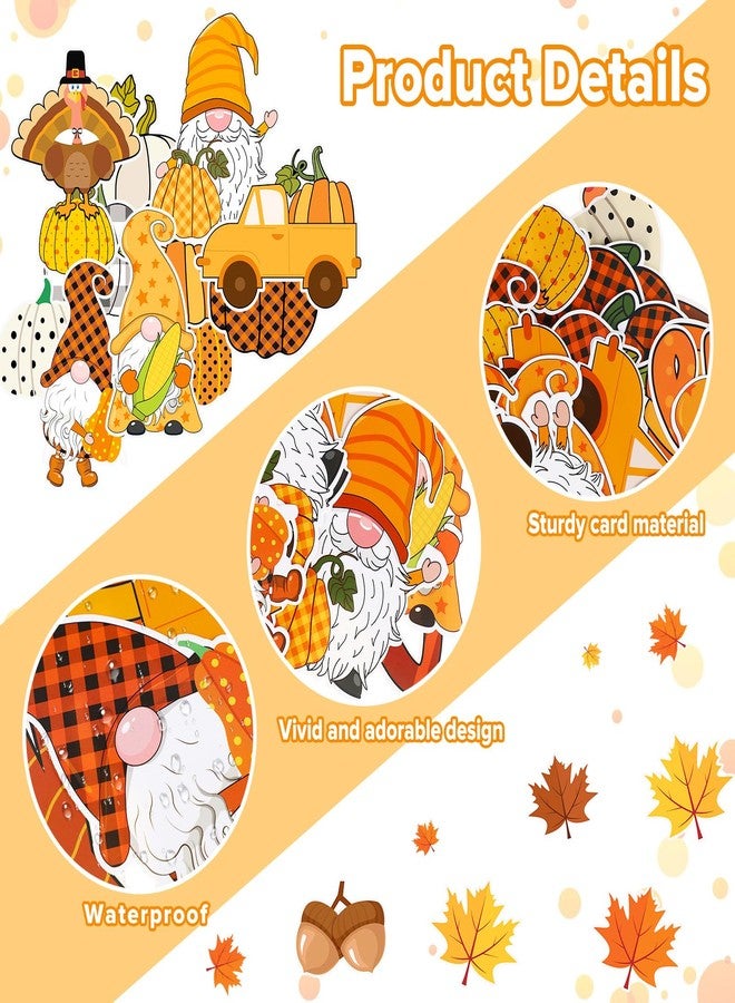 Faccito 70 Pcs Thanksgiving Bulletin Board Decorations Set Hello Fall Cutouts with Autumn Gnome Pumpkin Borders Trim Thanksgiving Classroom Decor for Home School Office Supplies - Image 3