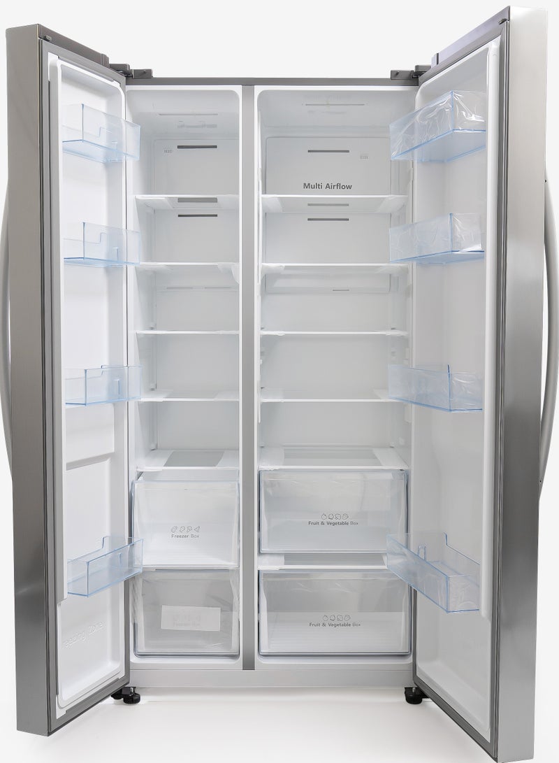 Ugine Refrigerator & Freezer, Side By Side, 637 L, 22.4 Cu.Ft, Steel - URKSBS637 - Image 5