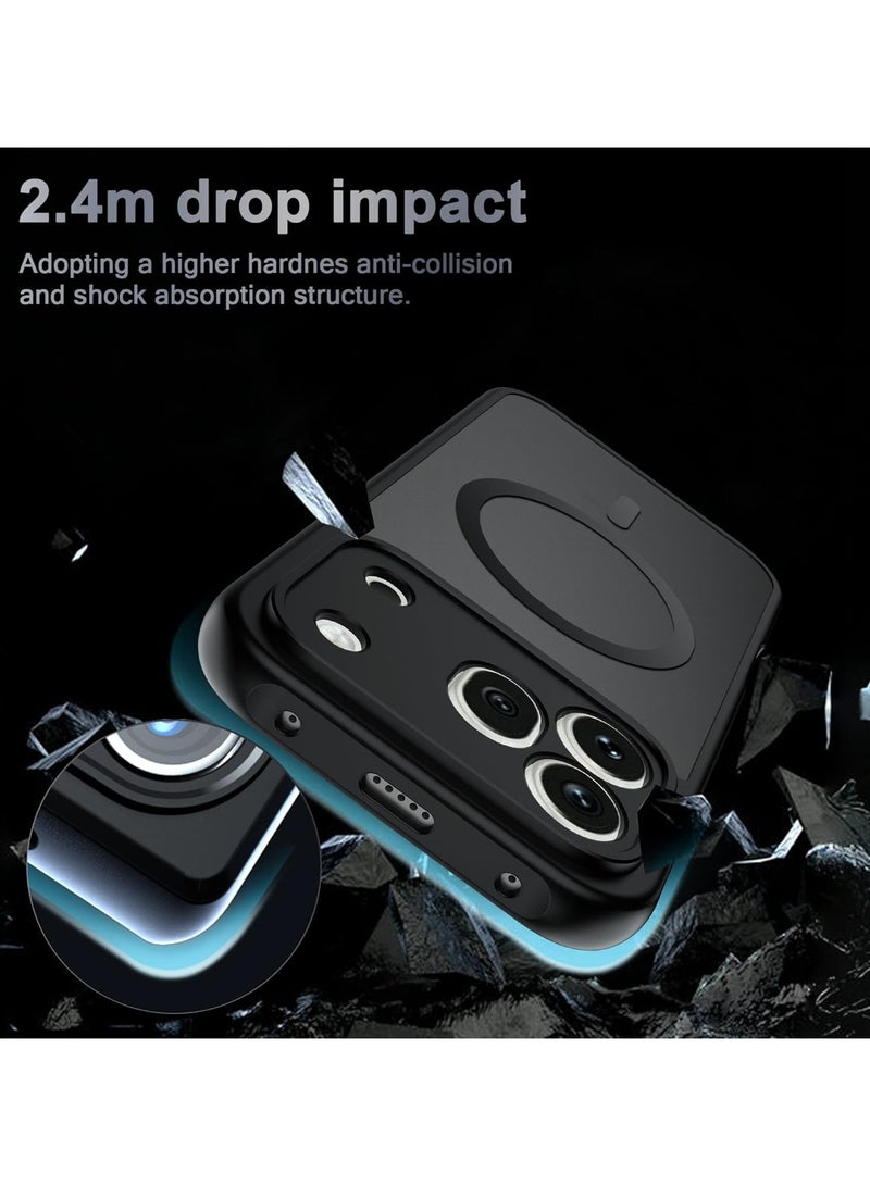 general Case Compatible with Honor 600 Pro 5G, featuring anti-magnetic protection, military-grade shock resistance, anti-yellowing properties, and a classic magnetic hybrid design - Image 3