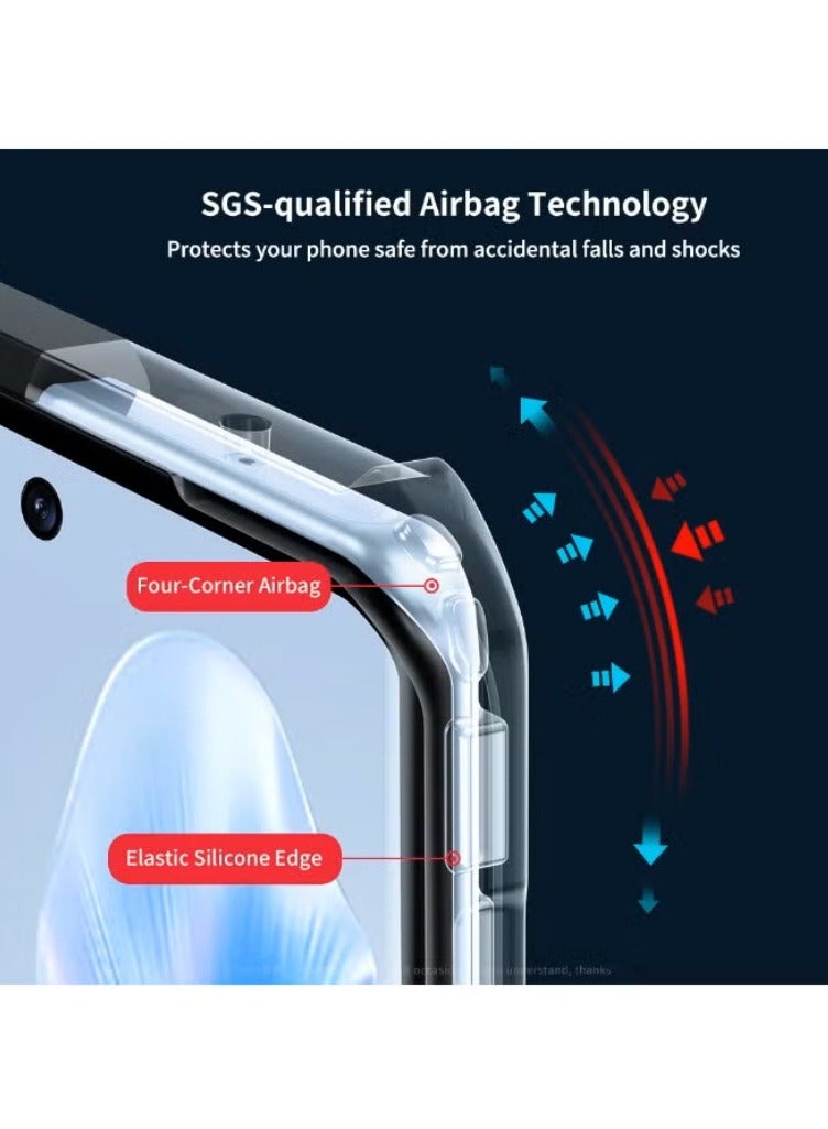 vivo V30 5G Case Cover, Ultra-Thin Lightweight Cover Soft TPU Bumper + Acrylic Clear Back Mobile Phone Case Cover Black - Image 3