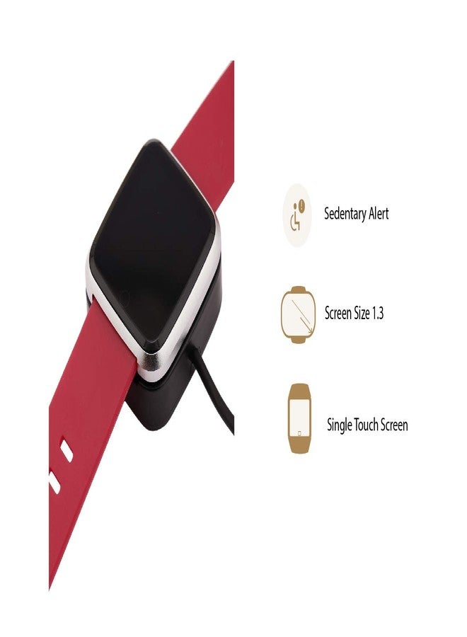 OPTA SB-076 U-Wear Bluetooth Fitness Band Smart Watch for AndroidiOS Devices, Medium (Red) - Image 4