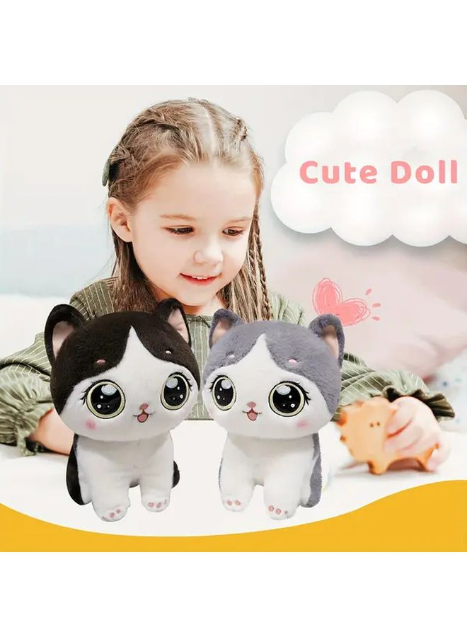 Gray Cute Kawaii Cat Plush Toy Soft Stuffed Animal Home Decor Gift - Image 4